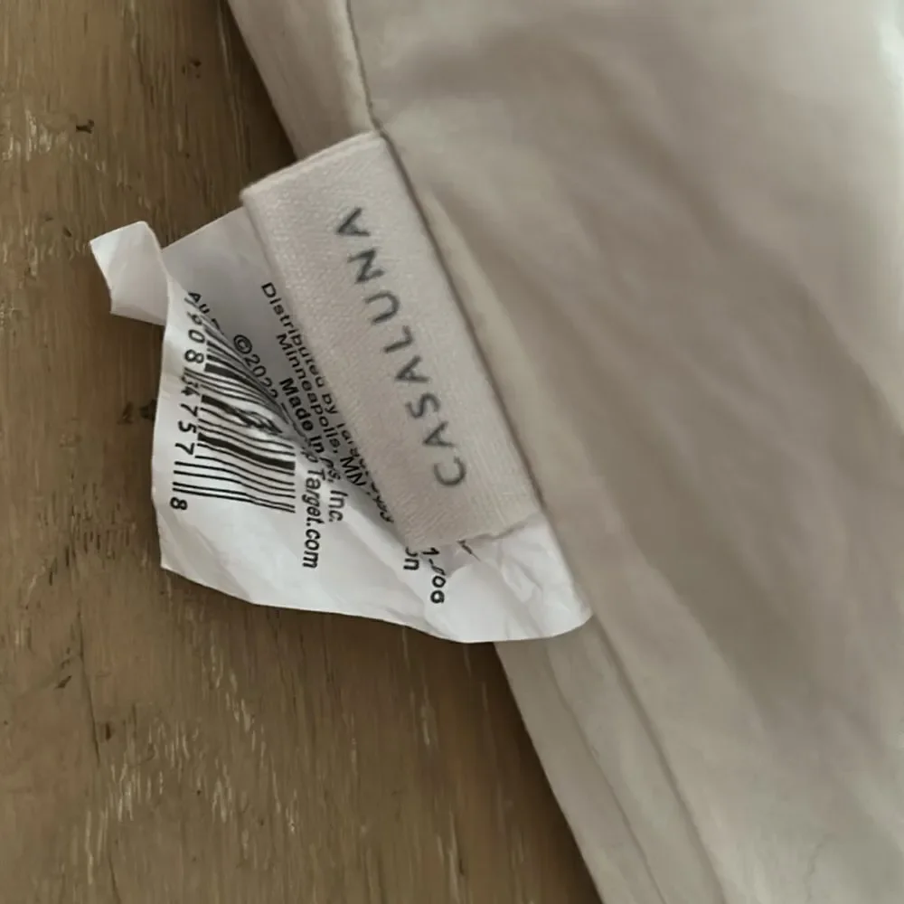 Supima Sateen Pillowcase Set Natural 500 Thread Count, King Size, NWT